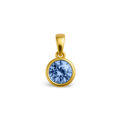 Forma Maxi Solitaire Necklace – Light Blue Aquamarine