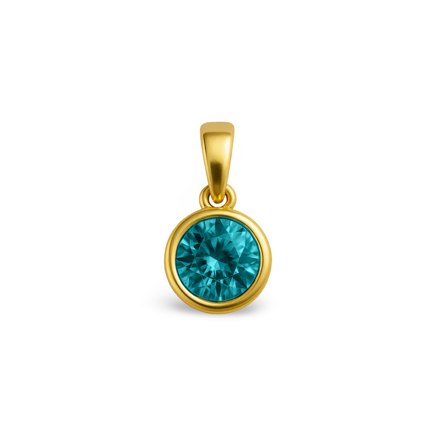 Forma Maxi Solitaire Necklace – Teal Blue Spinel