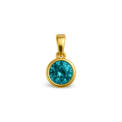 Forma Maxi Solitaire Necklace – Teal Blue Spinel