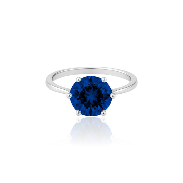 Juno Bold Solitaire Ring – Blue Sapphire