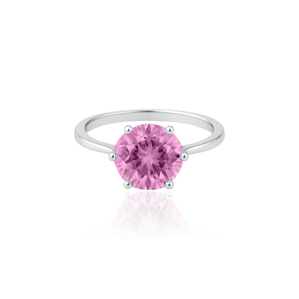 Juno Bold Solitaire Ring – Light Pink Sapphire