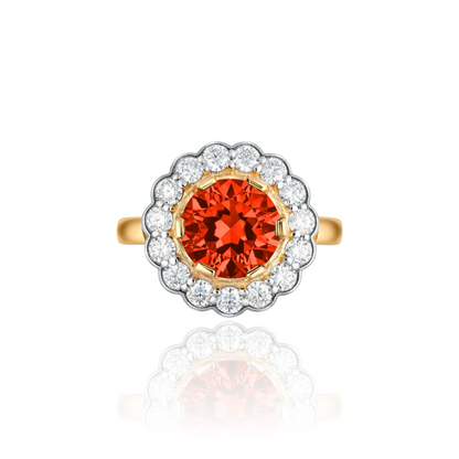 Juno Daisy Ring – Orange Padparadscha Sapphire