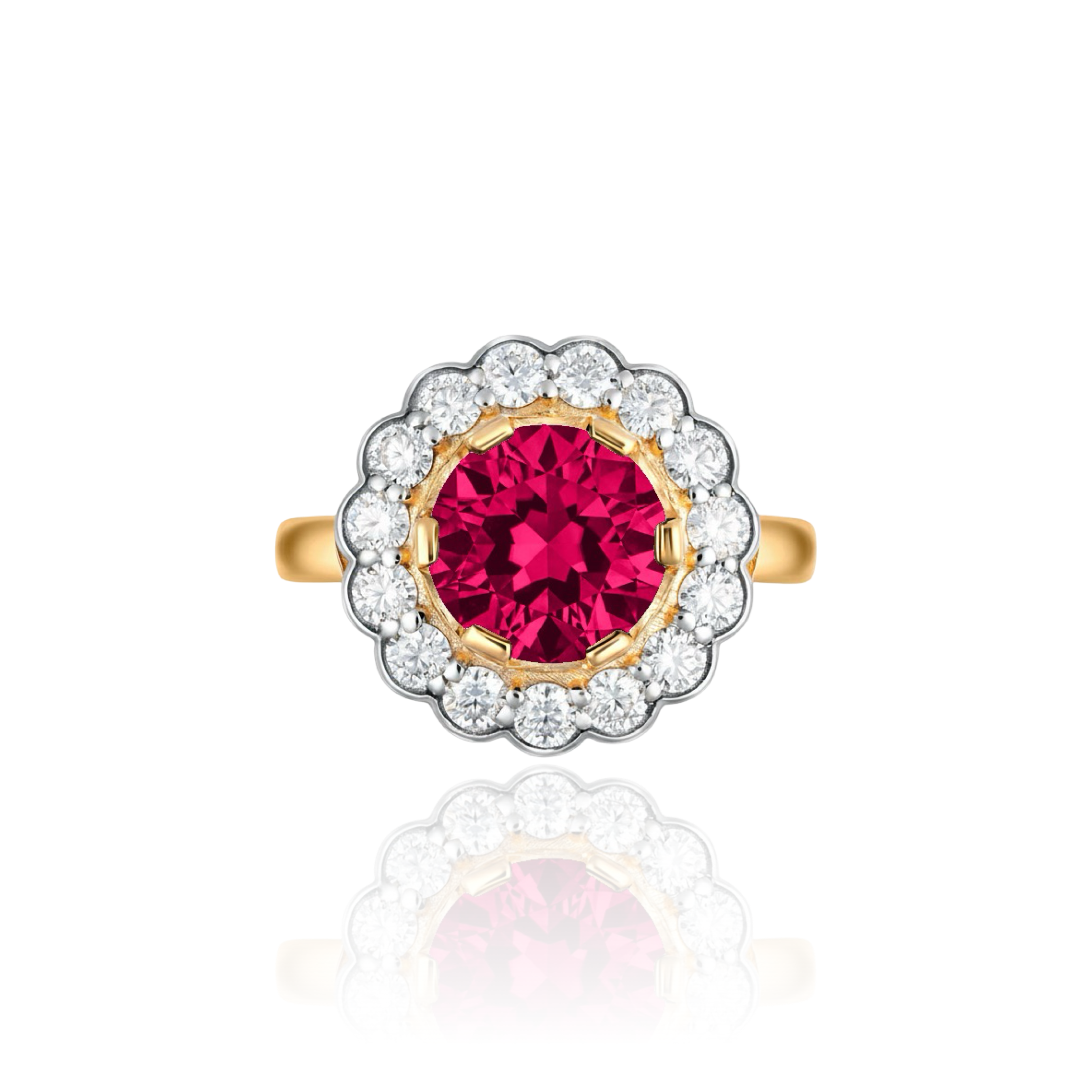 Juno Daisy Ring – Red Ruby