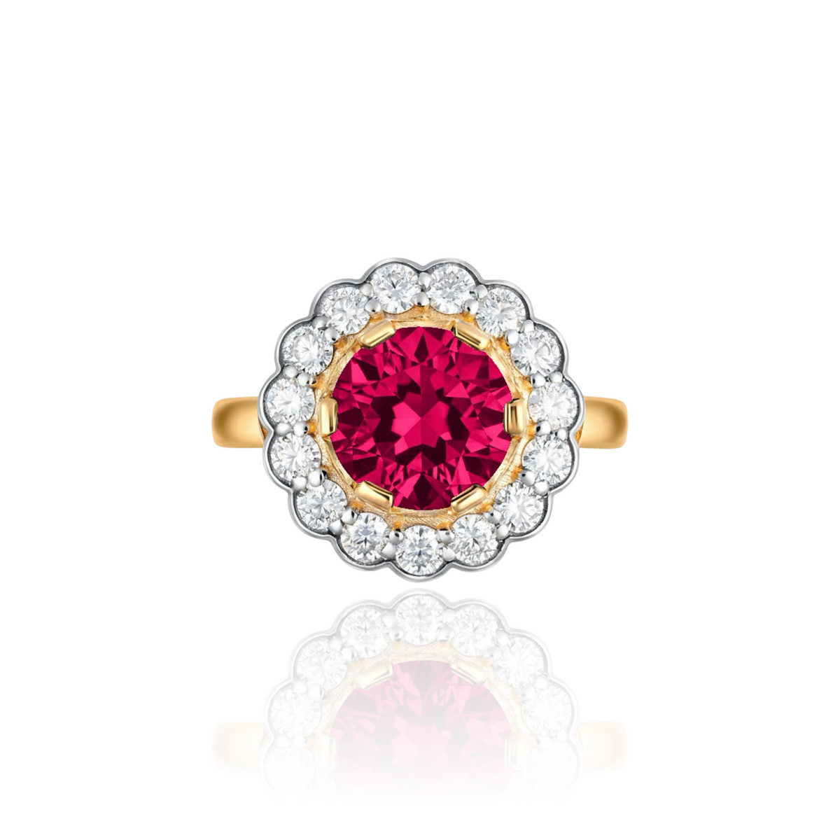 Juno Daisy Ring – Red Ruby