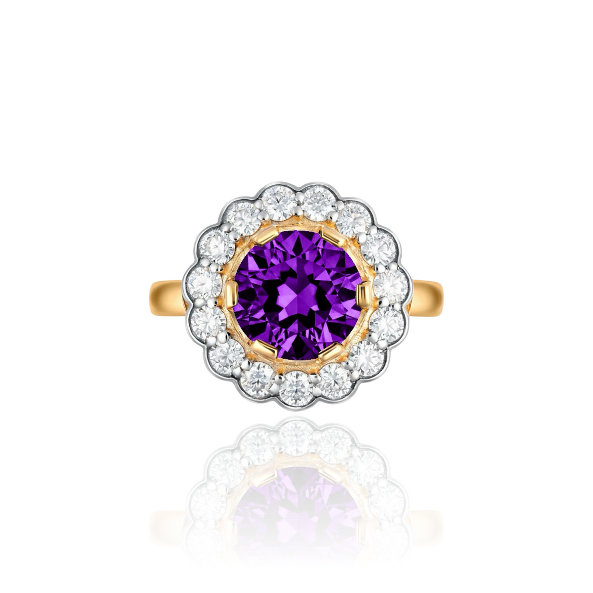 Juno Daisy Ring – Purple Sapphire