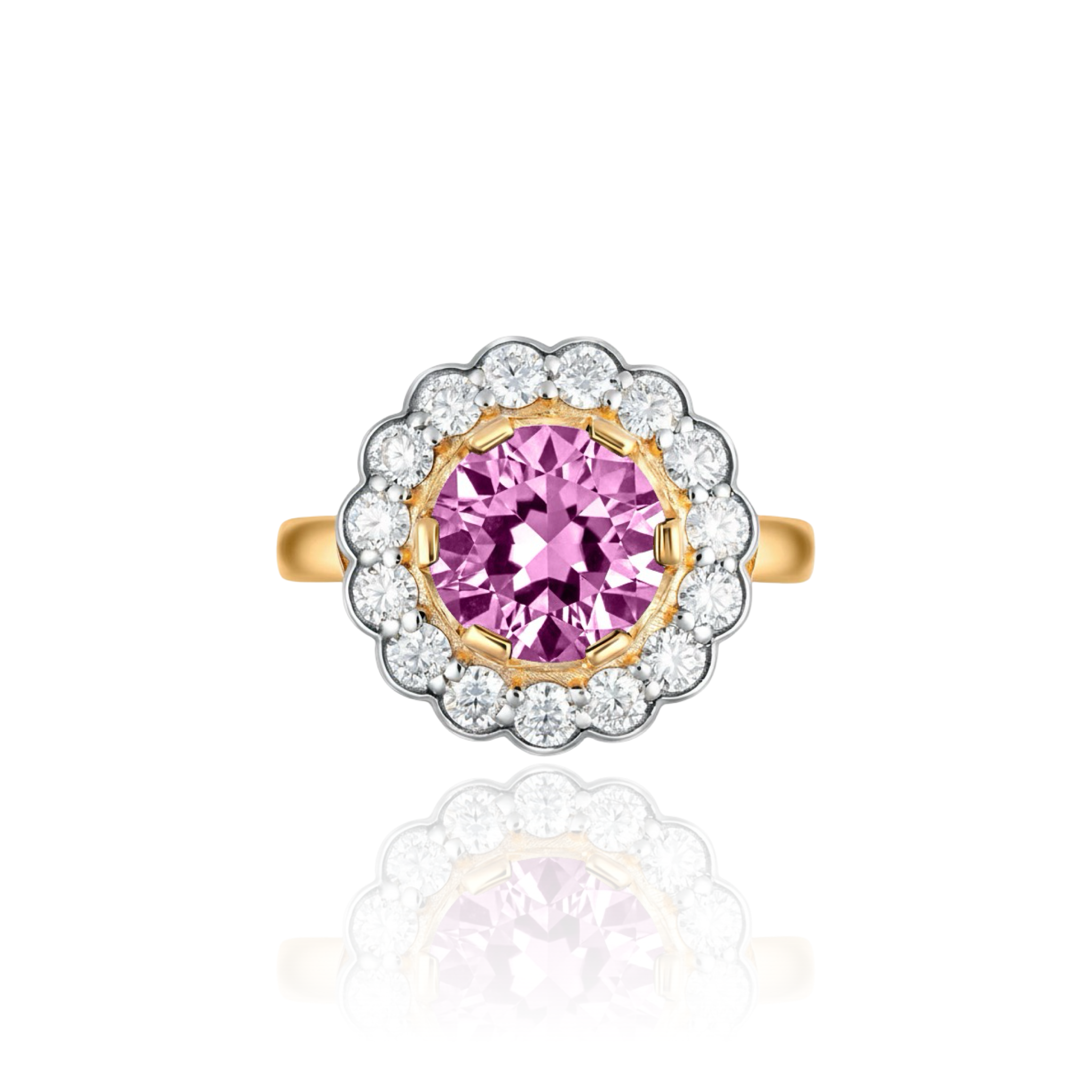Juno Daisy Ring – Light Pink Sapphire