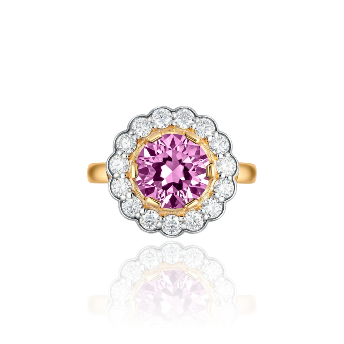 Juno Daisy Ring – Light Pink Sapphire