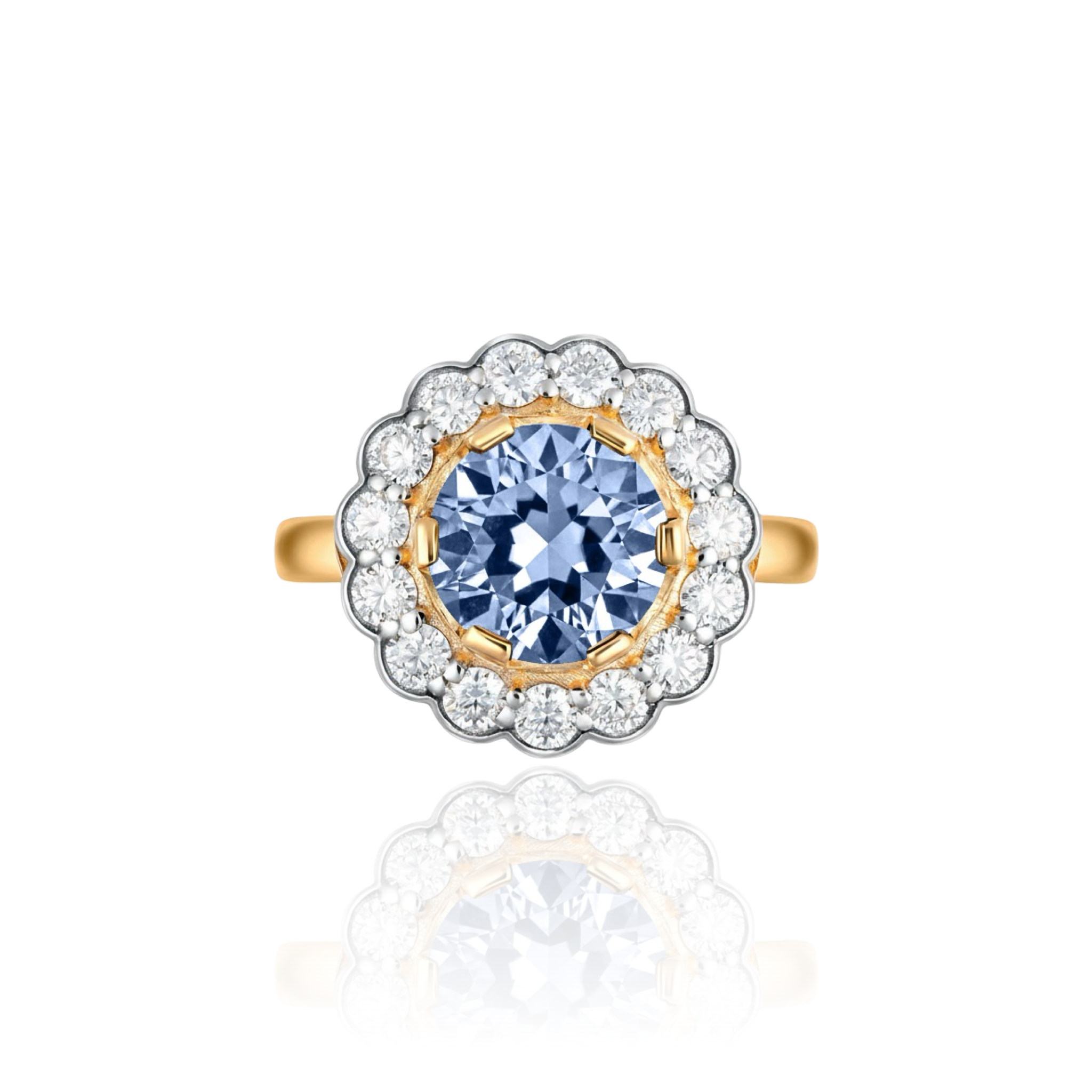 Juno Daisy Ring – Light Blue Aquamarine