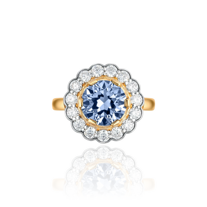 Juno Daisy Ring – Light Blue Aquamarine