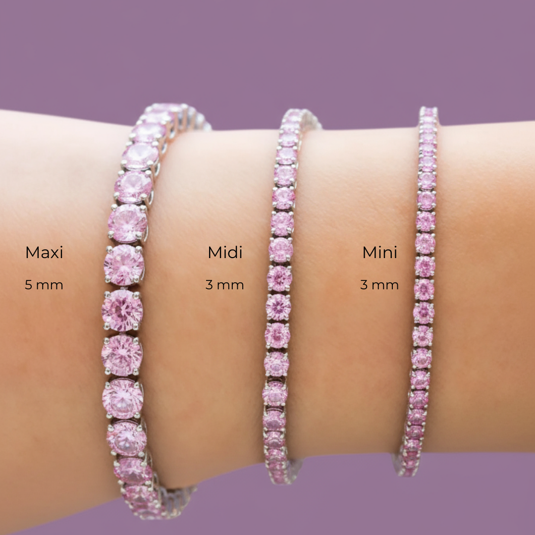 Juno Midi Tennis Bracelet – Light Blue Aquamarine