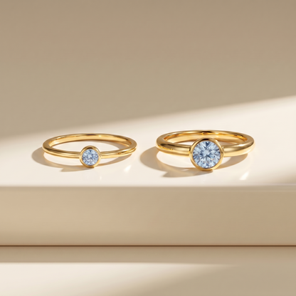 Forma Solitaire Ring – Light Blue Aquamarine