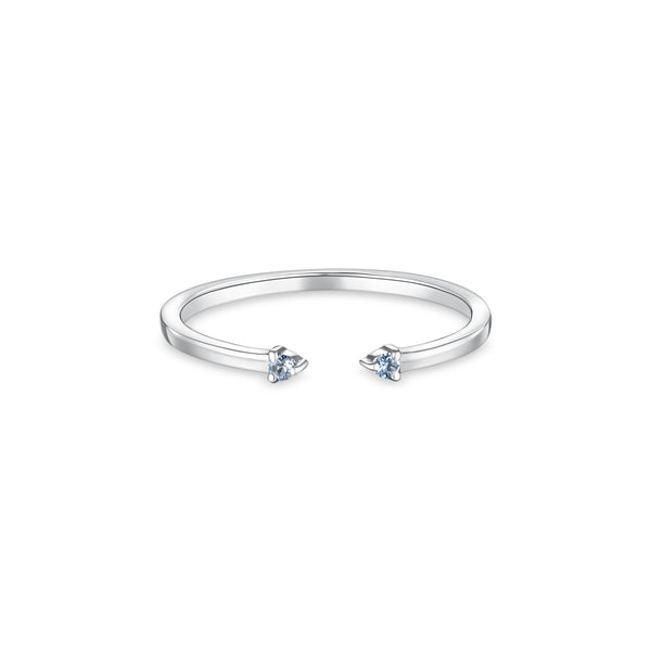 Linea Punto Mini Ring – Light Blue Aquamarine