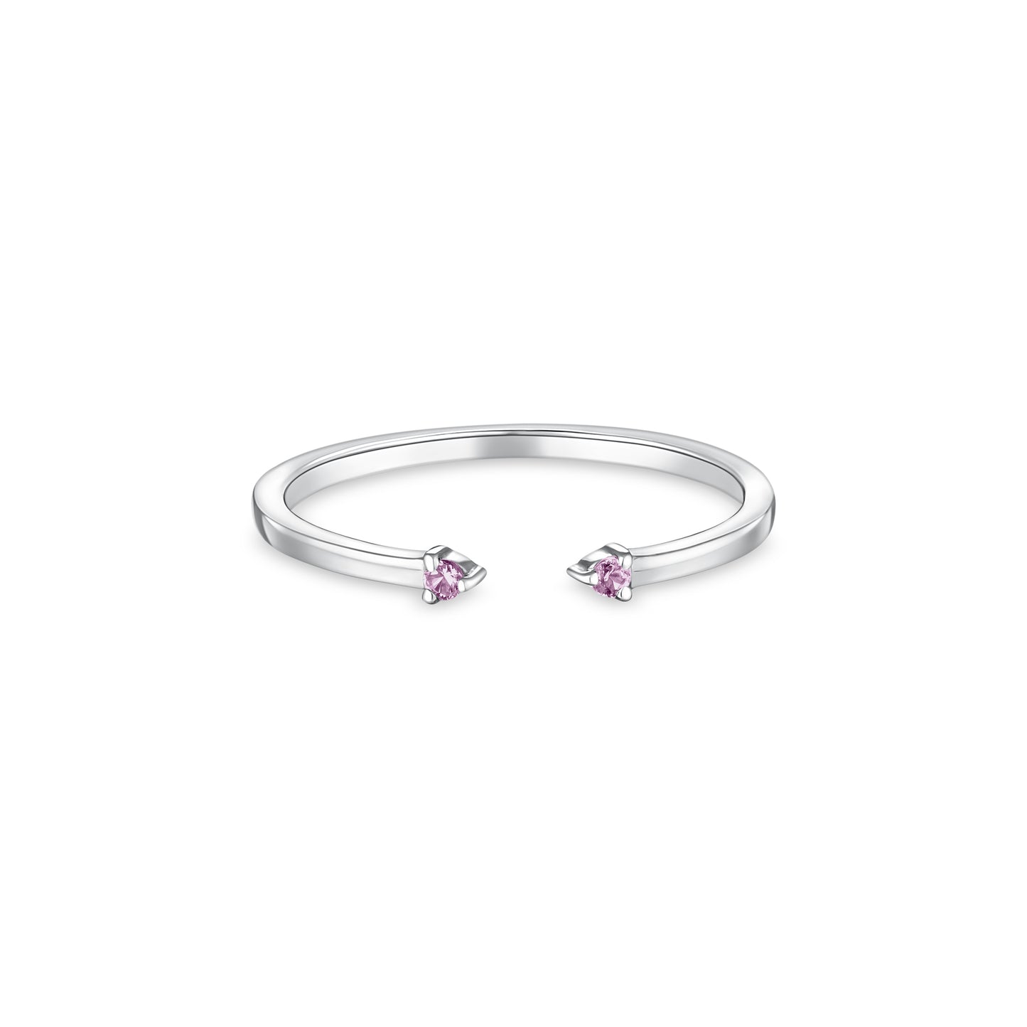 Linea Punto Mini Ring – Light Pink Sapphire