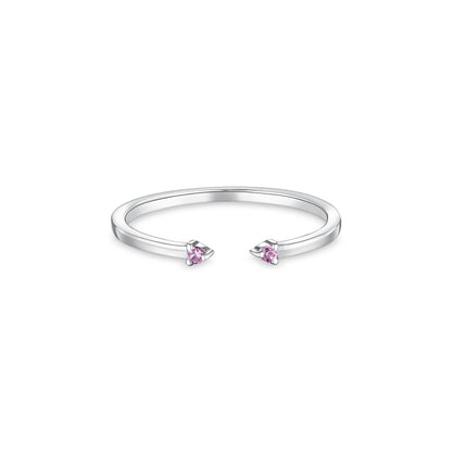 Linea Punto Mini Ring – Light Pink Sapphire