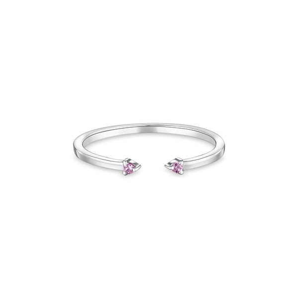 Linea Punto Mini Ring – Light Pink Sapphire