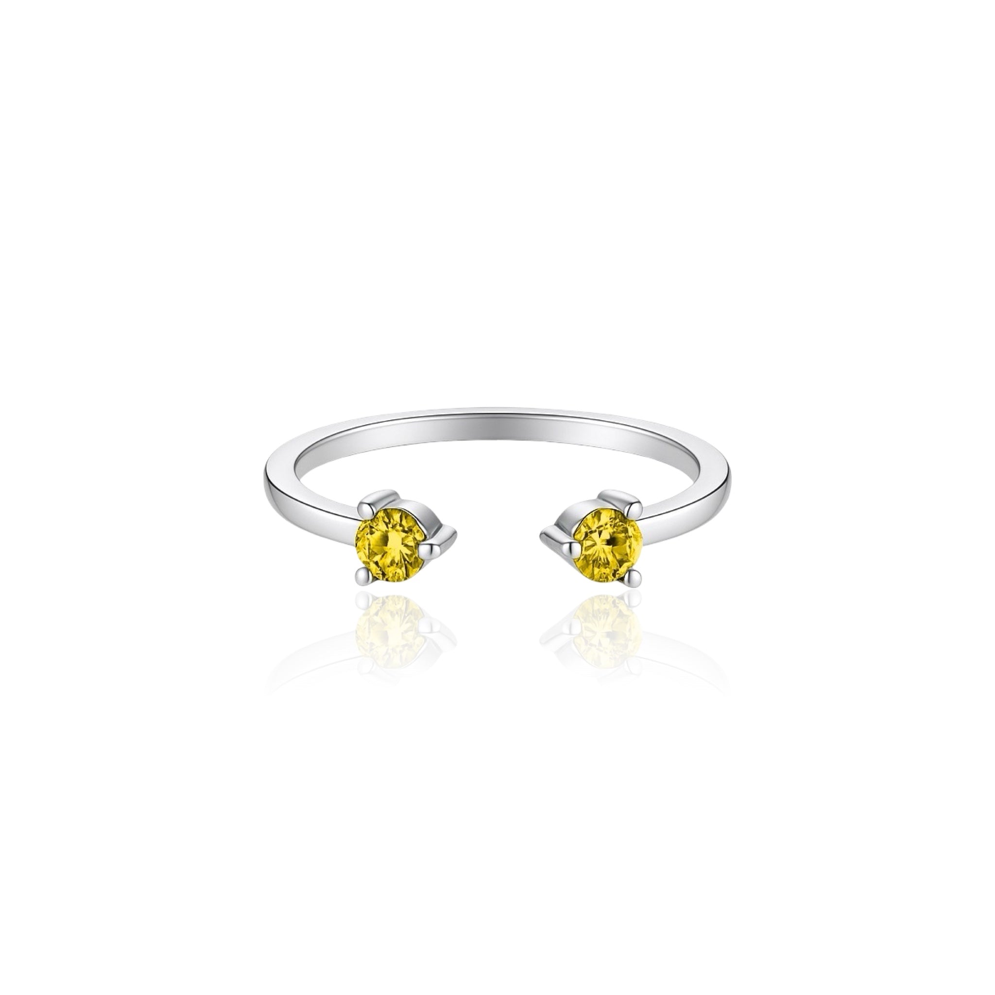 Linea Punto Grande Ring – Yellow Sapphire