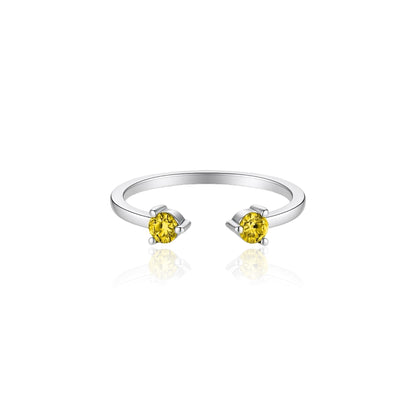 Linea Punto Grande Ring – Yellow Sapphire