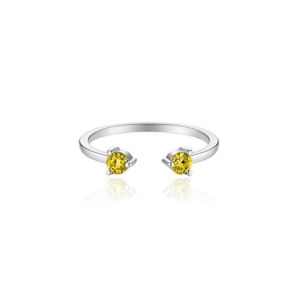 Linea Punto Grande Ring – Yellow Sapphire