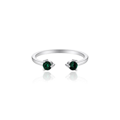 Linea Punto Grande Ring – Zambian Green Emerald