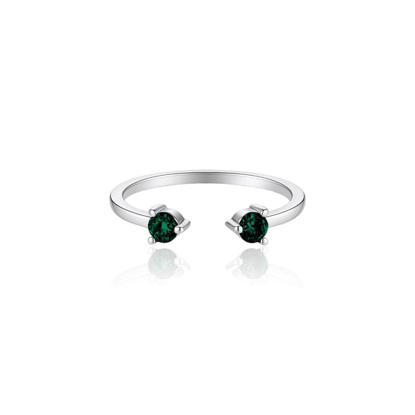 Linea Punto Grande Ring – Zambian Green Emerald