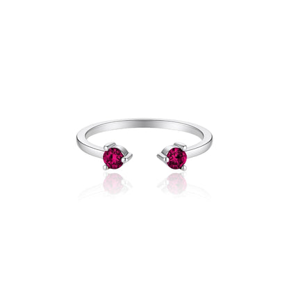 Linea Punto Grande Ring – Red Ruby