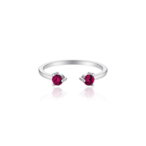 Linea Punto Grande Ring – Red Ruby
