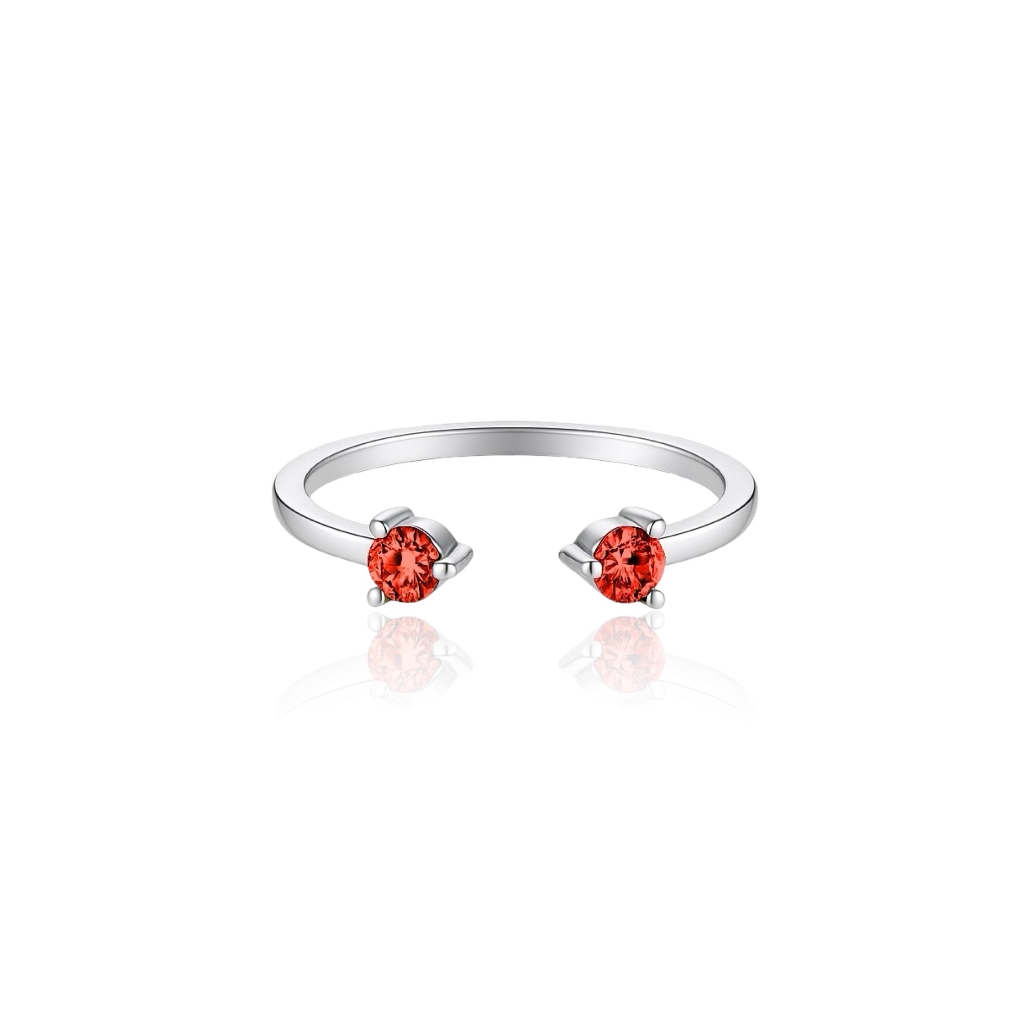 Linea Punto Grande Ring – Orange Padparadscha Sapphire