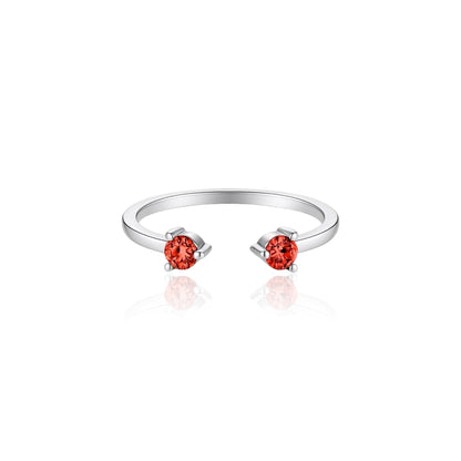 Linea Punto Grande Ring – Orange Padparadscha Sapphire