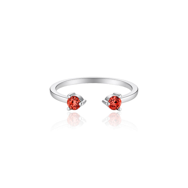 Linea Punto Grande Ring – Orange Padparadscha Sapphire