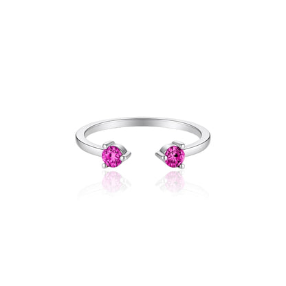 Linea Punto Grande Ring – Vivid Pink Sapphire