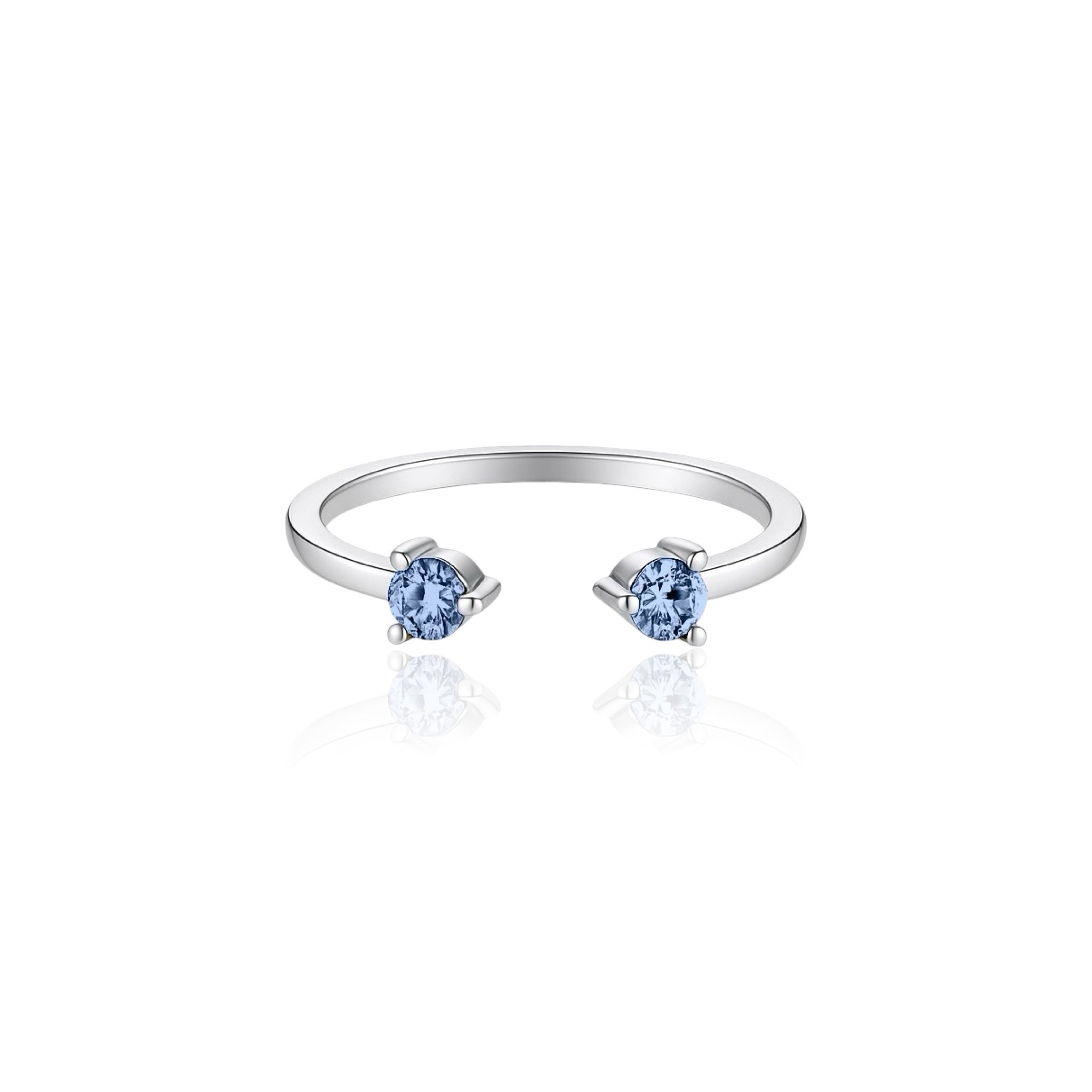 Linea Punto Grande Ring – Light Blue Aquamarine