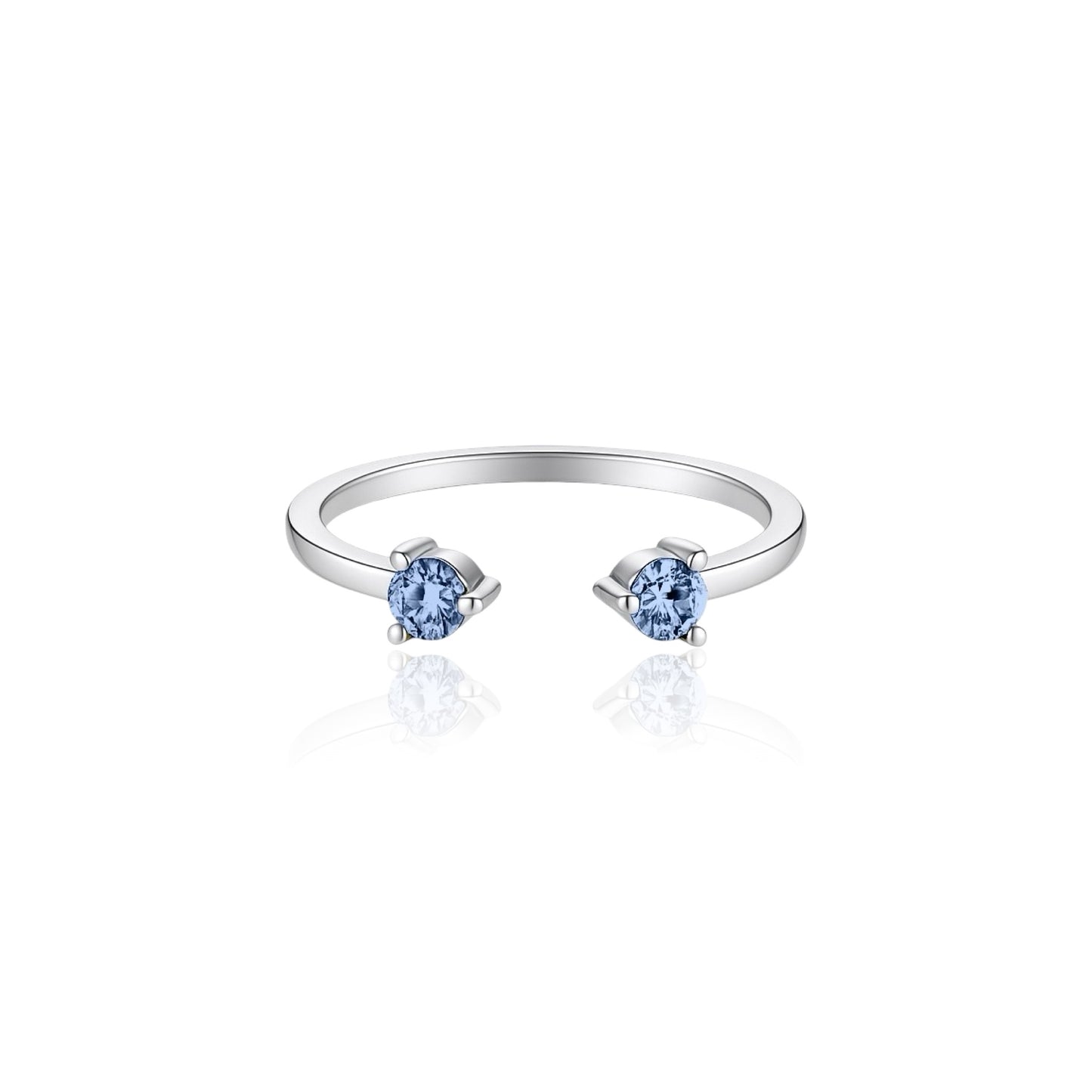 Linea Punto Grande Ring – Light Blue Aquamarine