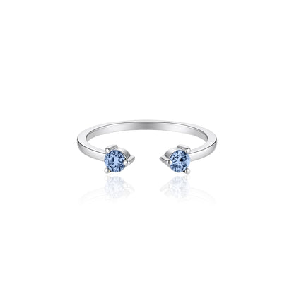 Linea Punto Grande Ring – Light Blue Aquamarine