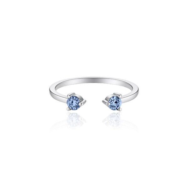 Linea Punto Grande Ring – Light Blue Aquamarine