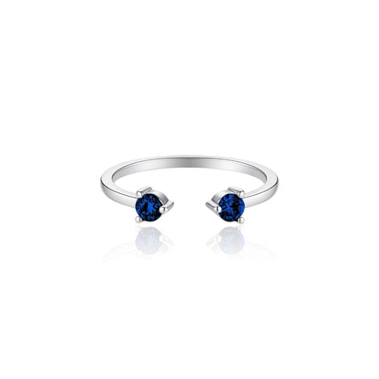 Linea Punto Grande Ring – Blue Sapphire