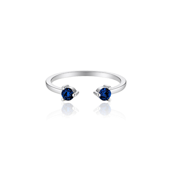 Linea Punto Grande Ring – Blue Sapphire