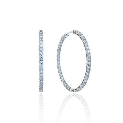 Linea Maxi Hoop Earrings – Light Blue Aquamarine
