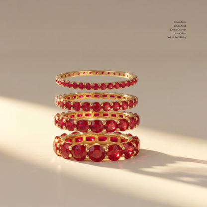 Linea Grande Ring – Red Ruby