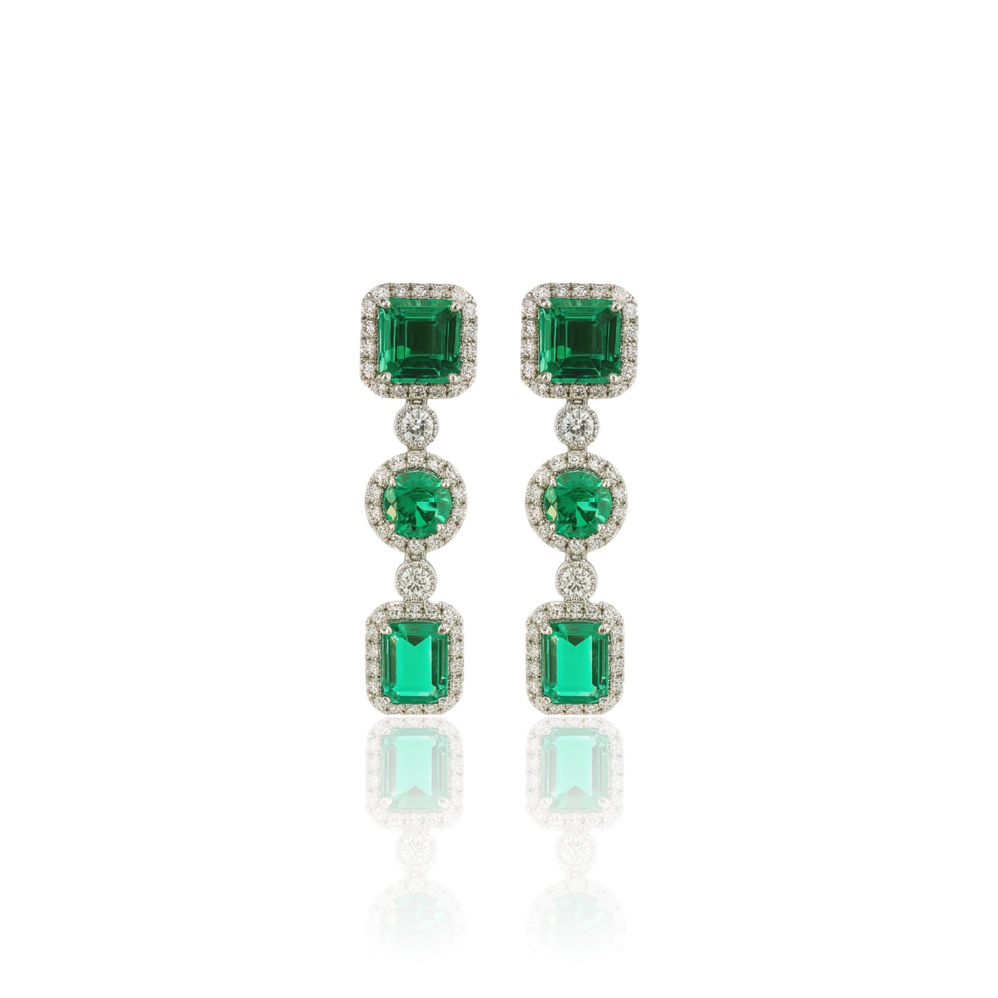 Nexus Empire Earrings – Colombian Green Emerald
