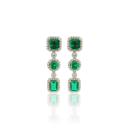 Nexus Empire Earrings – Colombian Green Emerald