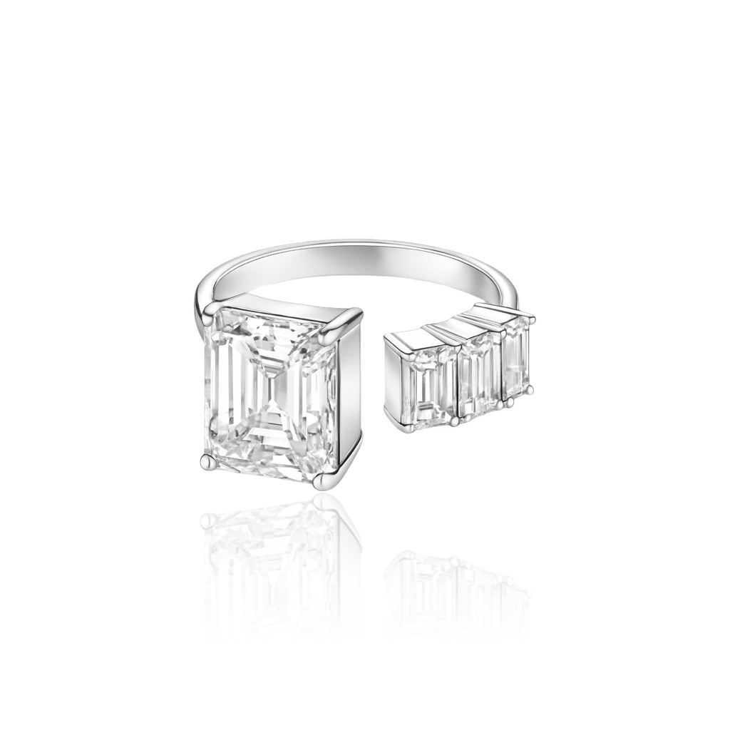 Nexus Open Ring – White Diamond