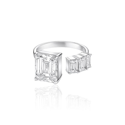 Nexus Open Ring – White Diamond