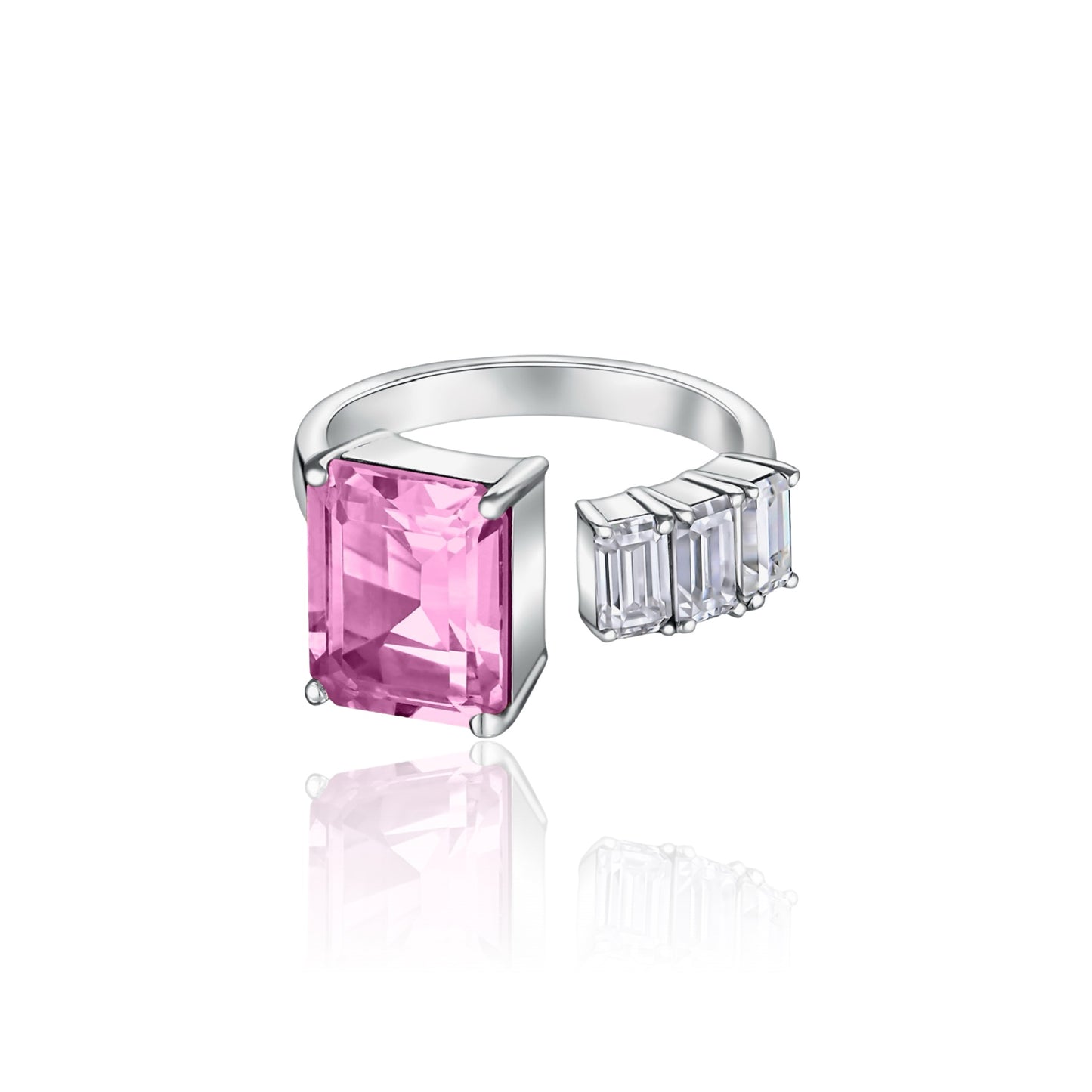 Nexus Open Ring – Light Pink Sapphire