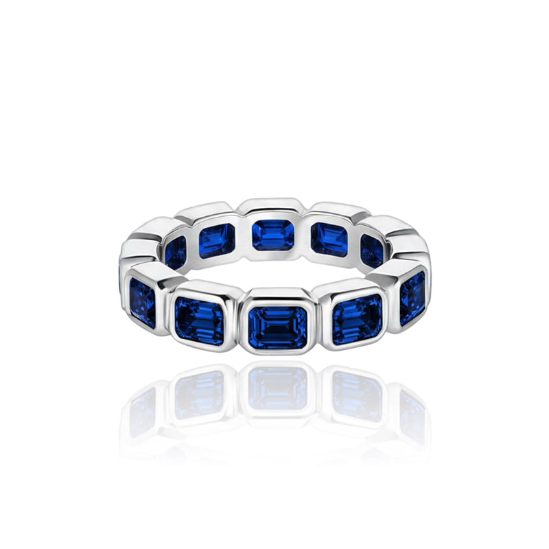 Nexus Lateral Eternity Ring – Blue Sapphire