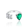 Nova Open Ring – Colombian Green Emerald