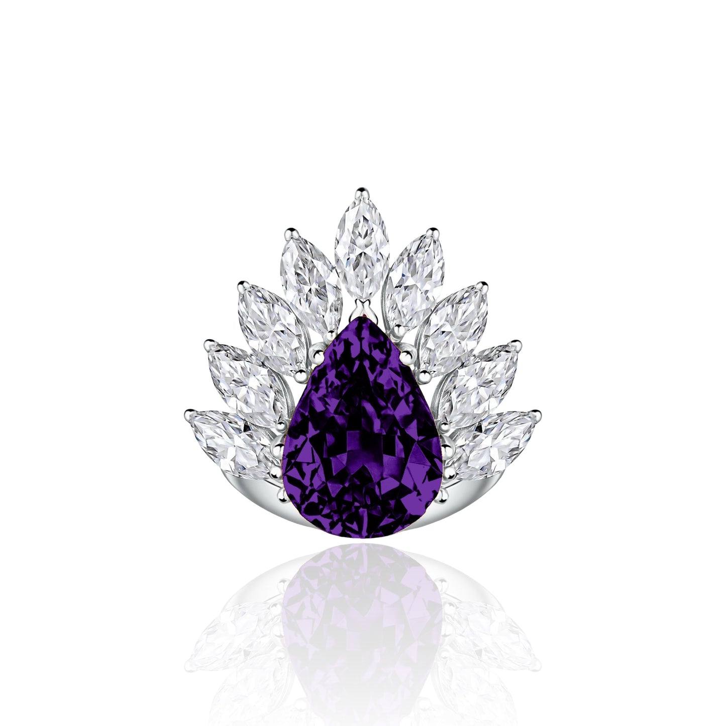 Nova Pavone Ring – Purple Amethyst