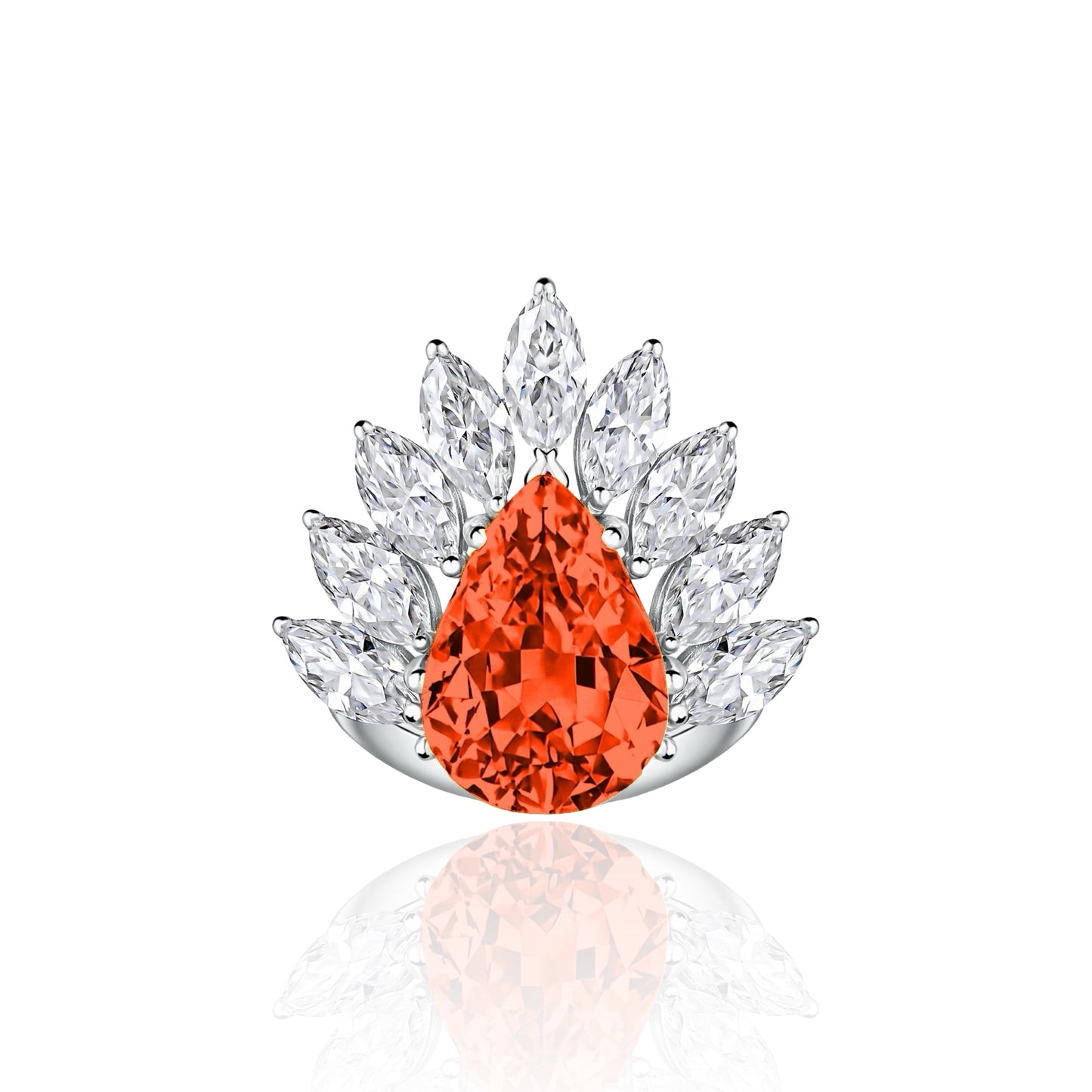 Nova Pavone Ring – Orange Padparadscha Sapphire