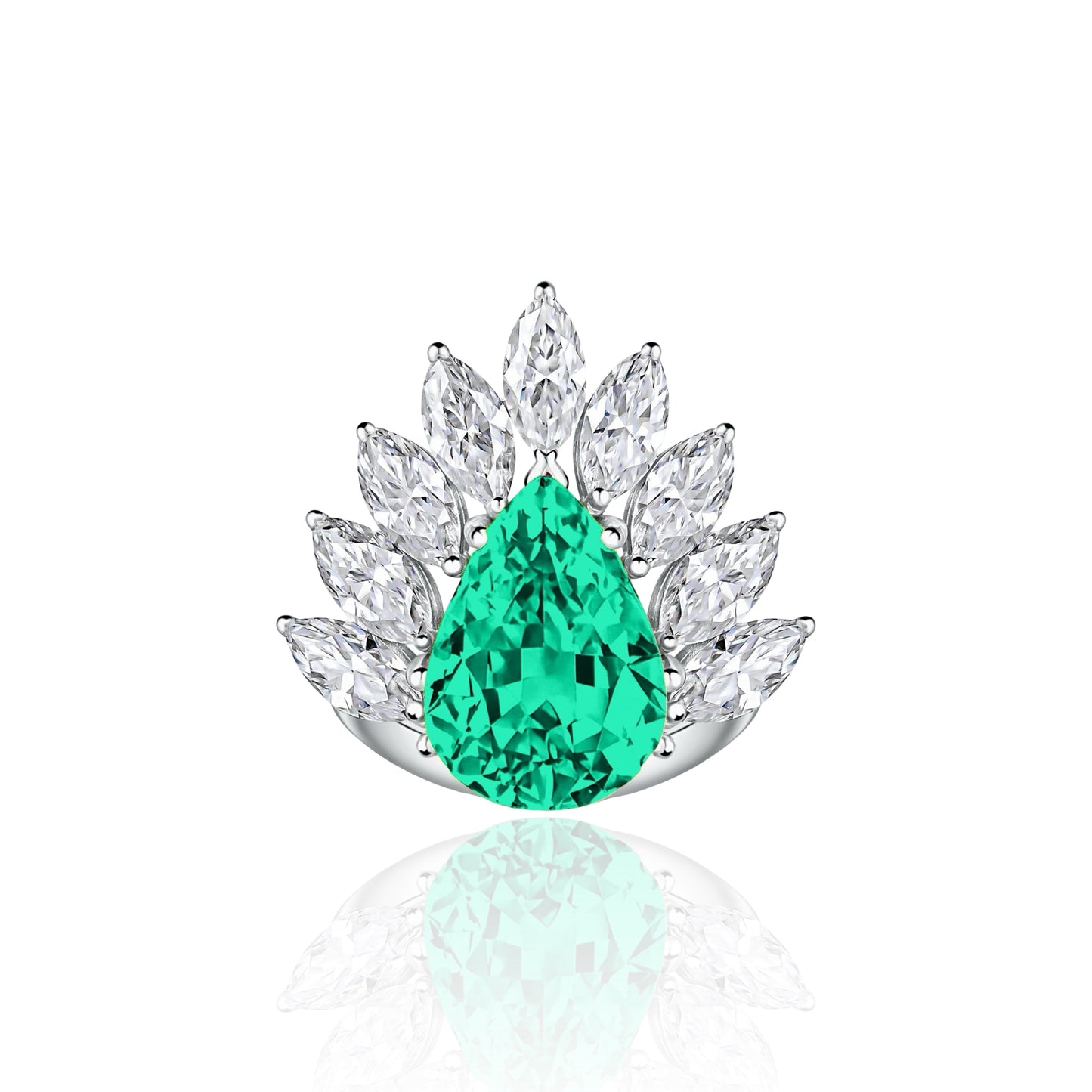 Nova Pavone Ring – Colombian Green Emerald