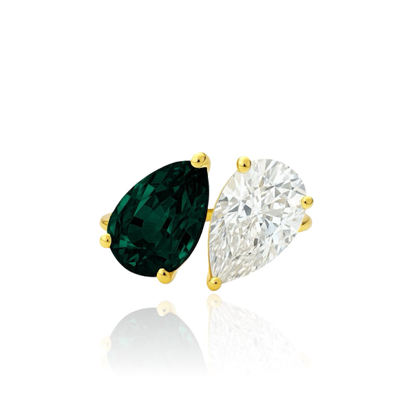 Nova Versus Ring – Zambian Green Emerald