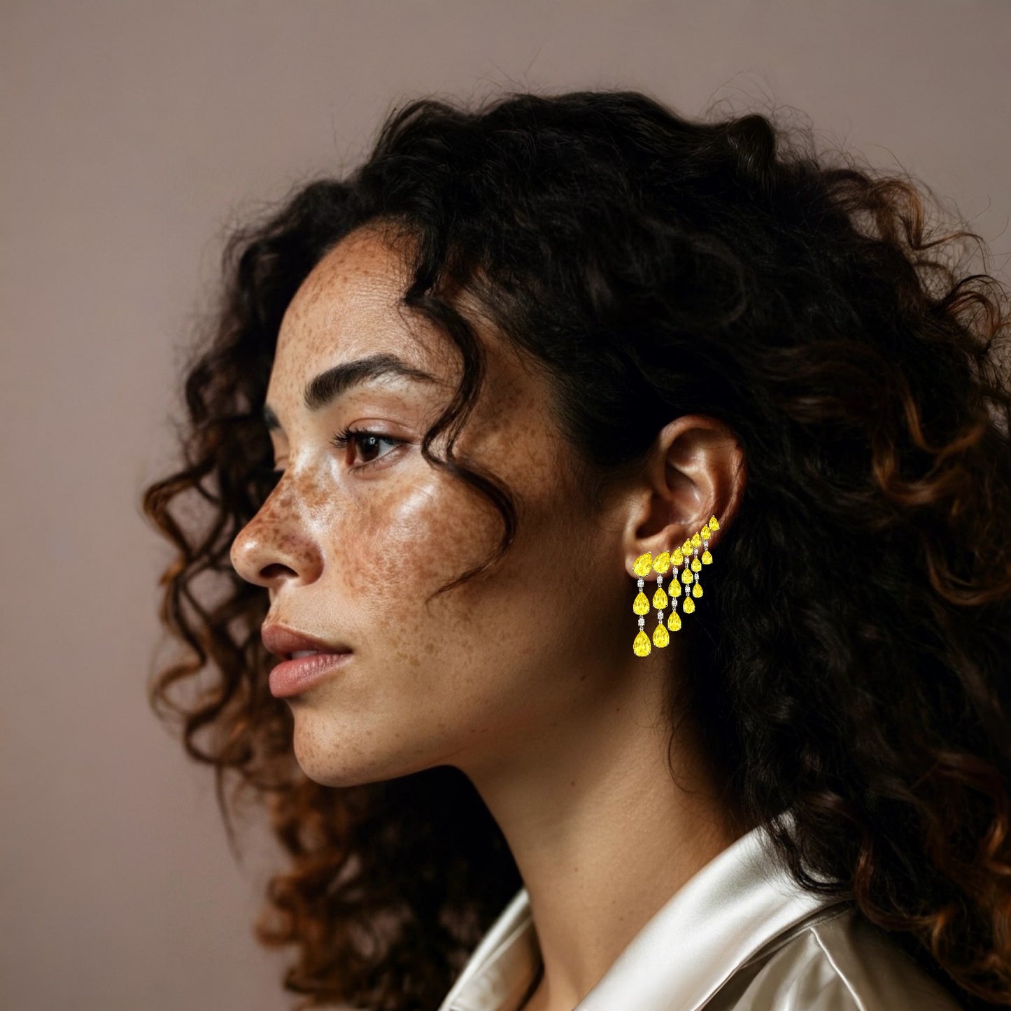 Nova Fringe Earrings – Yellow Sapphire